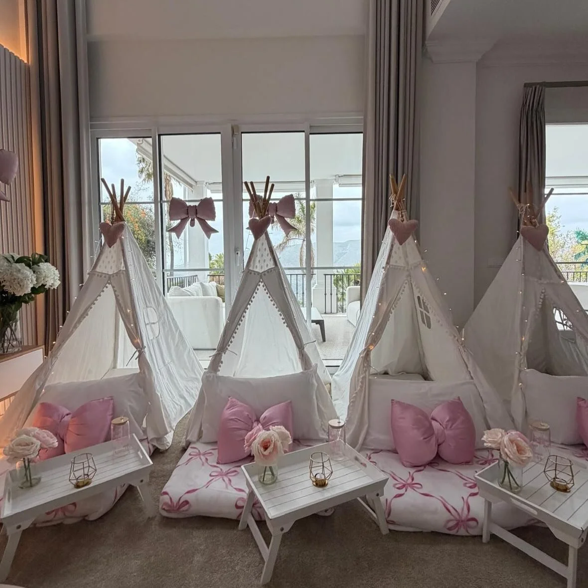 🎀Pretty in Pink 🎀

A magical night lovingly organised by her amazing mum 💗
The birthday girl celebrated turning 9 with a &ldquo;Pretty in pink&rdquo; sleepover filled with twinkly fairy lights, cosy cushions, comfy mattresses and the softest blank