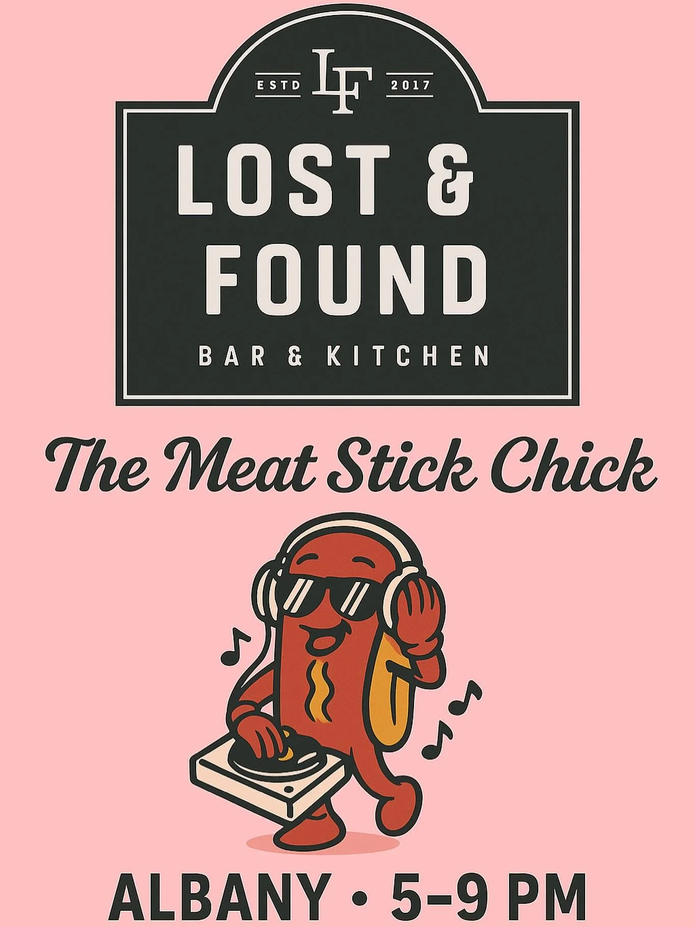 GET READY!!!! Exactly one week from today (12/14) you can find The Meat Stick Chick in Albany at LOST AND FOUND!!!! 5-9PM&hellip; DO NOT MISS IT!!! @lostandfoundalbany