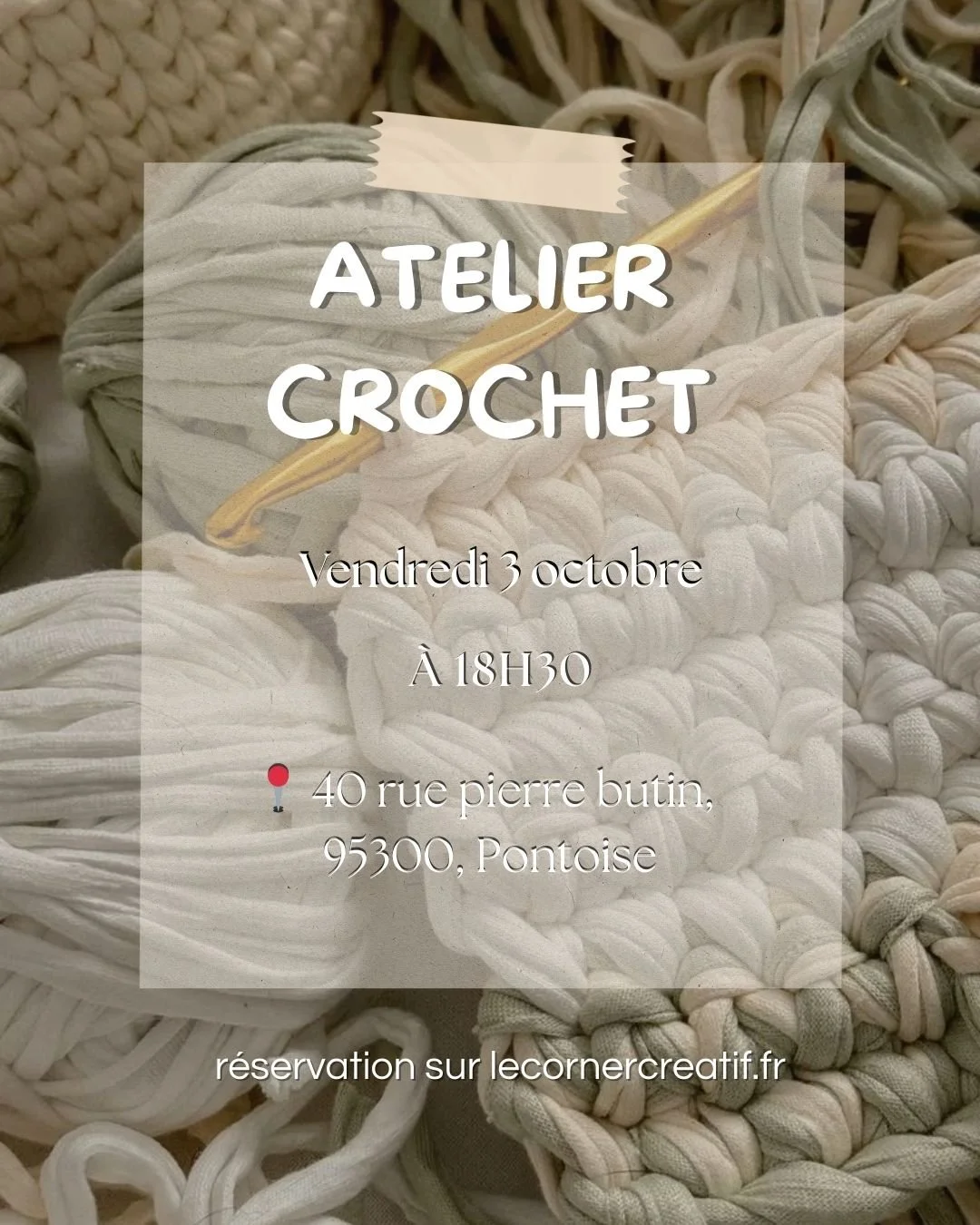 🧶  Atelier crochet 14 novembre