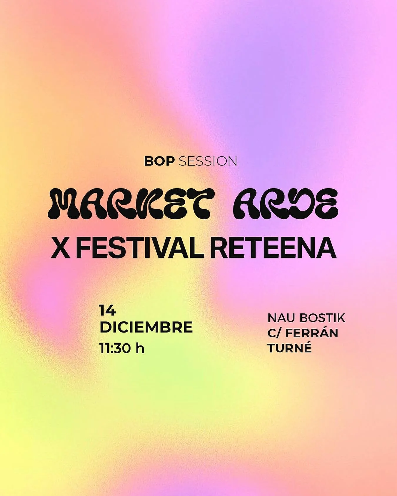 ✨RETEENA x BOP: Market Arde + DJ Set + Taller Art&iacute;stico ✨

Una ma&ntilde;ana creativa en el marco del @reteena_festival , Festival Audiovisual Jove de Barcelona, donde nos unimos para celebrar el arte, la expresi&oacute;n y la comunidad junto 