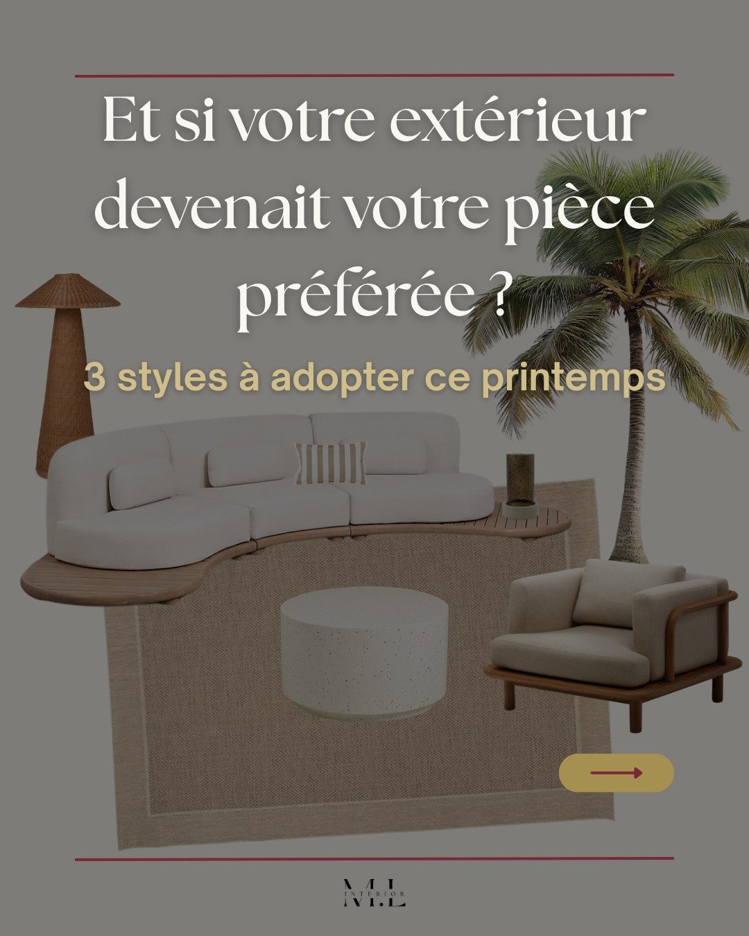 ✨ Le printemps est l&agrave;&hellip; et si votre ext&eacute;rieur devenait une vraie pi&egrave;ce de vie ?

Terrasse, balcon ou jardin &mdash; en 2026, on ne fait plus de compromis :
on am&eacute;nage dehors comme &agrave; l&rsquo;int&eacute;rieur.

