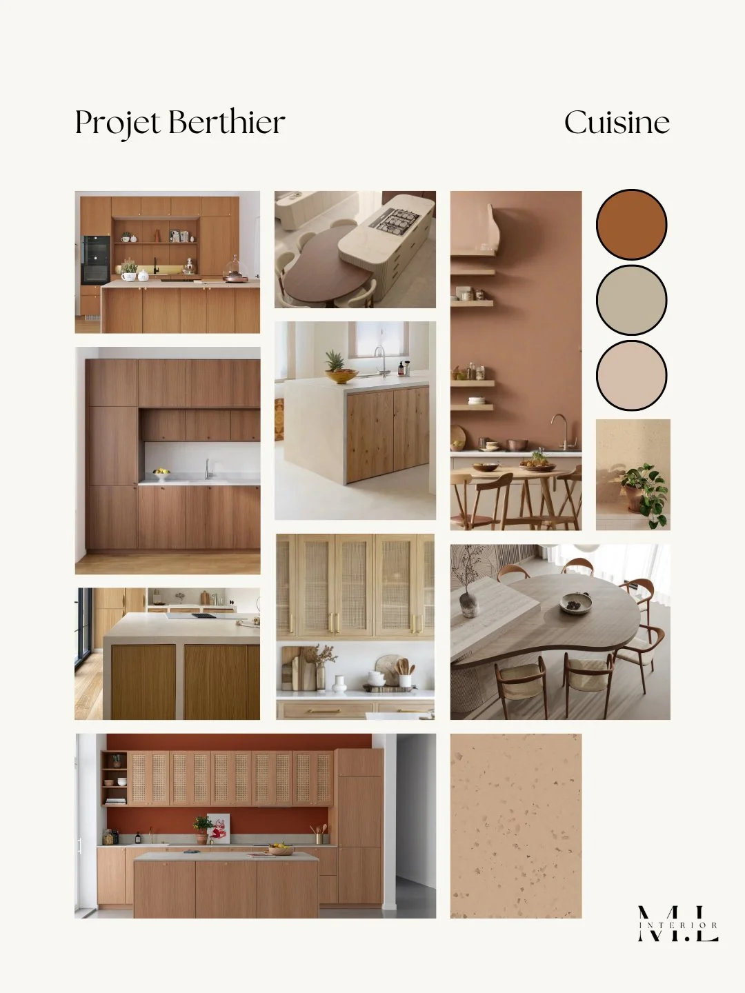 Du moodboard &agrave; la r&eacute;alisation &mdash; voici la cuisine du Projet Berthier 🤎

Quand on imagine une cuisine, tout commence par une &eacute;motion. Ici, c'&eacute;tait la chaleur. Celle du ch&ecirc;ne naturel, du terracotta, du cannage qu