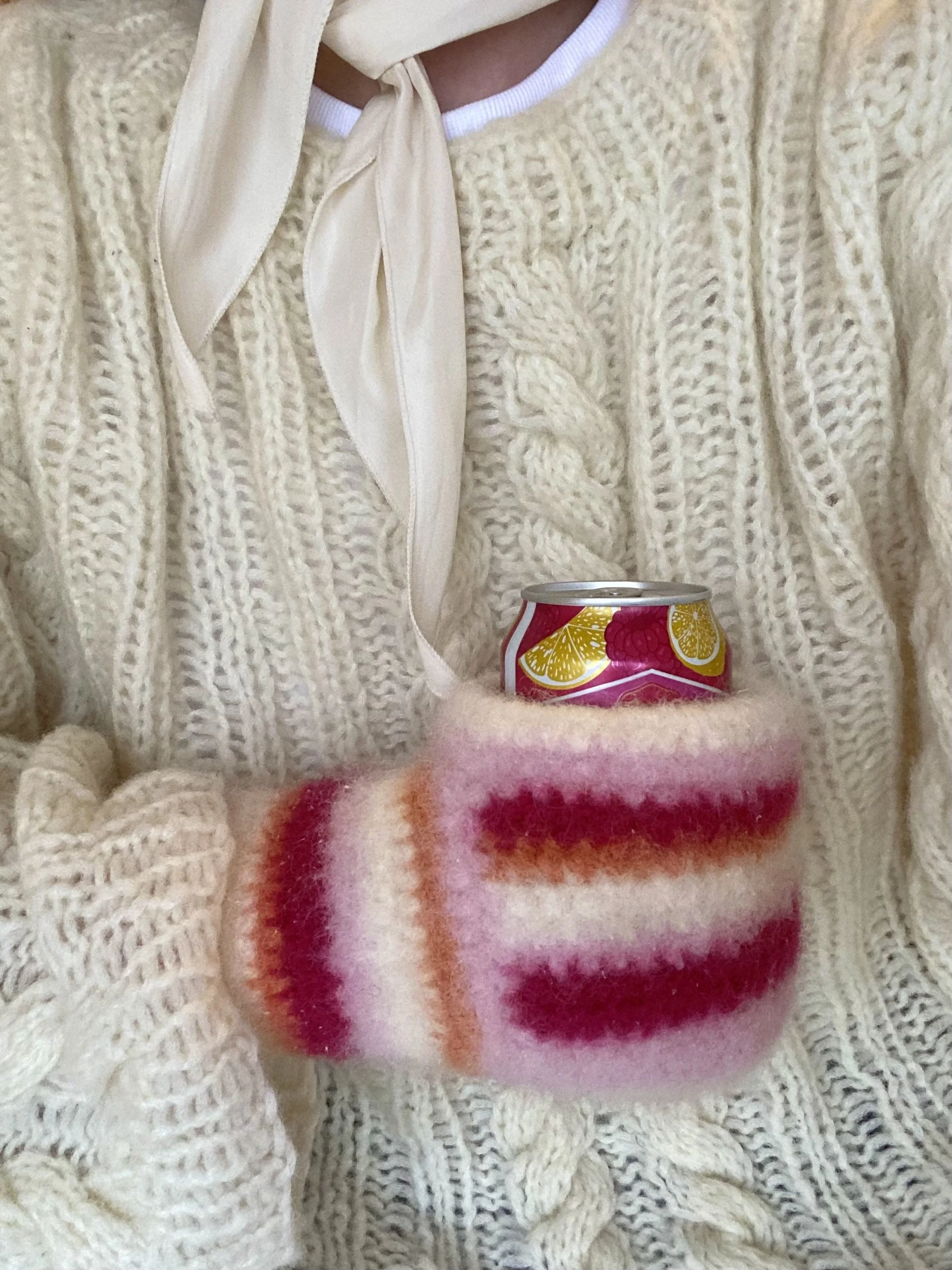 Garnpakke SKÅL VOTTEN - rosa og oransje
