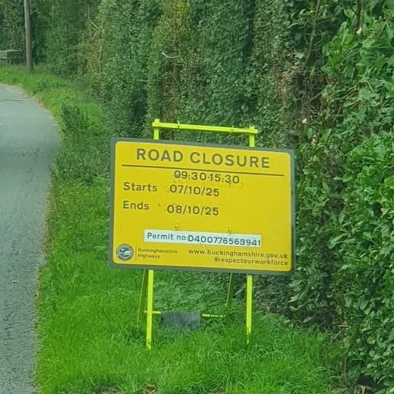 🔔 forward warning of a road closure on Partridge Hill - you will still be able to access the site via Bragenham Lane or through Great Brickhill 🔔