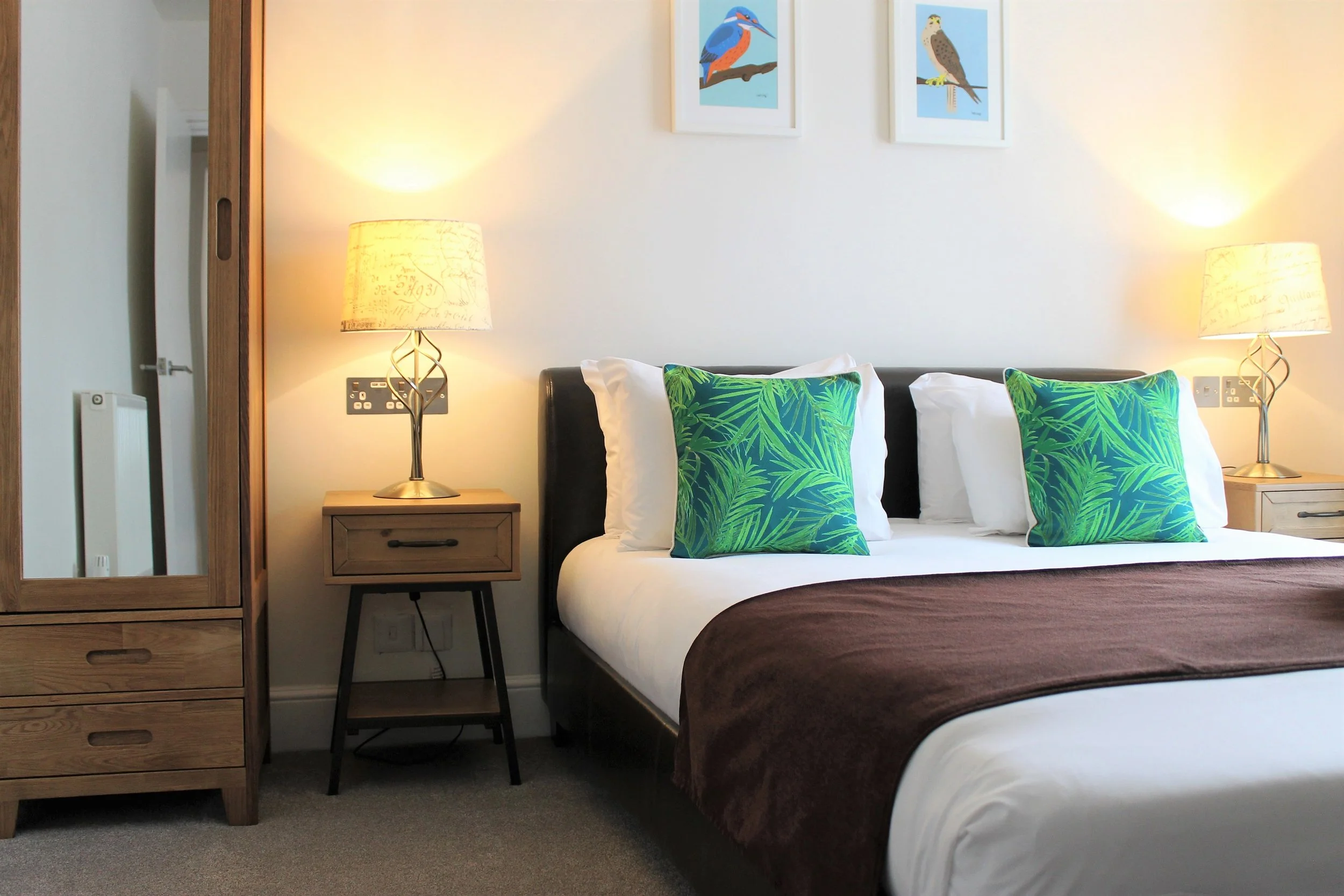 Boutique en-suite bedroom at Andover House, adults-only hotel in Great Yarmouth