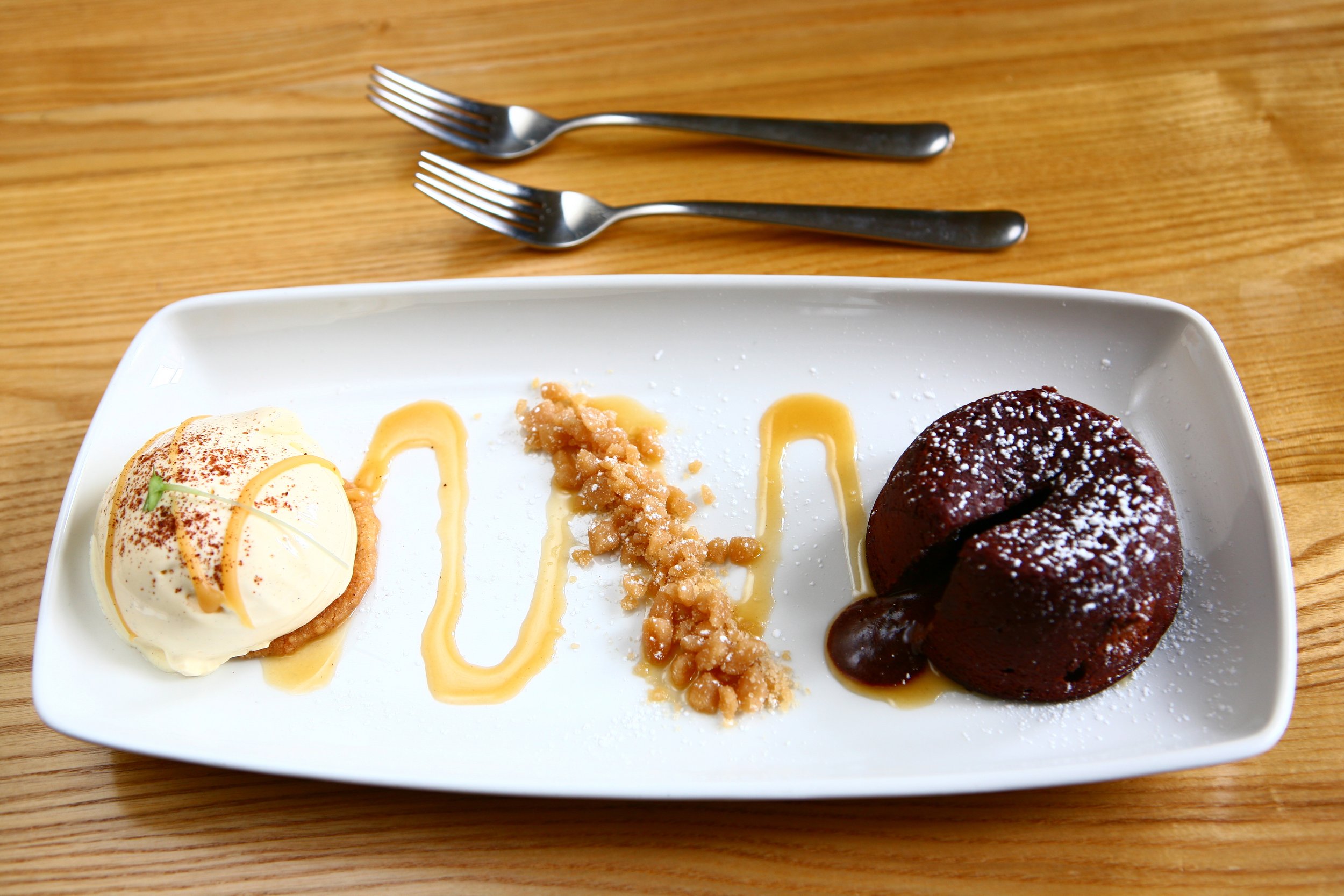 Chocolate dessert served in the highly rated restaurant and hotel in Great Yarmouth