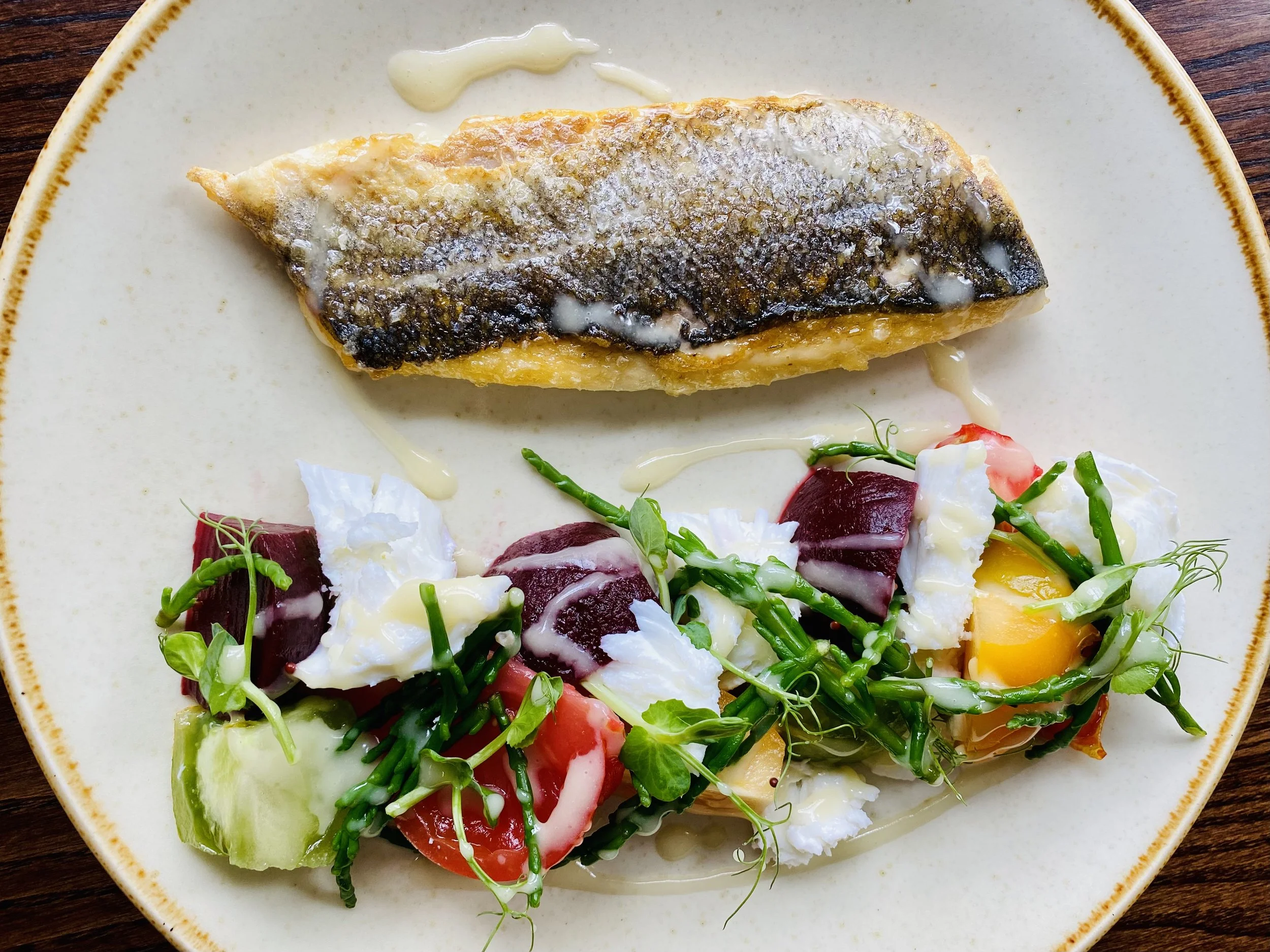 Fish dish at Andover House restaurant in Great Yarmouth