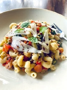 Pasta dish served at Andover House Restaurant in Great Yarmouth