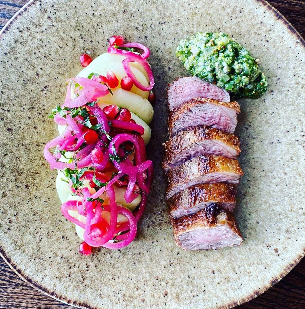 Modern British cuisine served at the Andover House Restaurant in Great Yarmouth - lamb and mashed potato