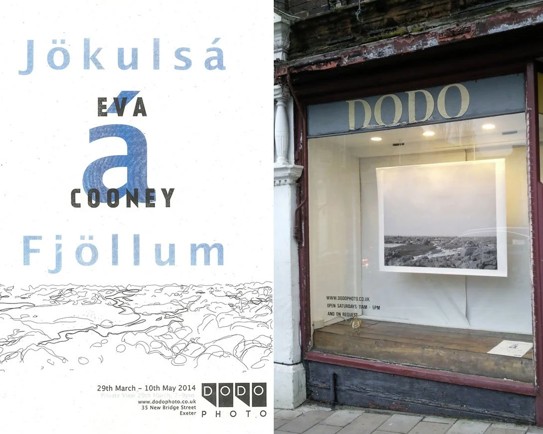 'jökulsá á fjöllum' solo exhibition, dodo photo, exeter, 2014 | poster © pat cullum, photo © stefka müller