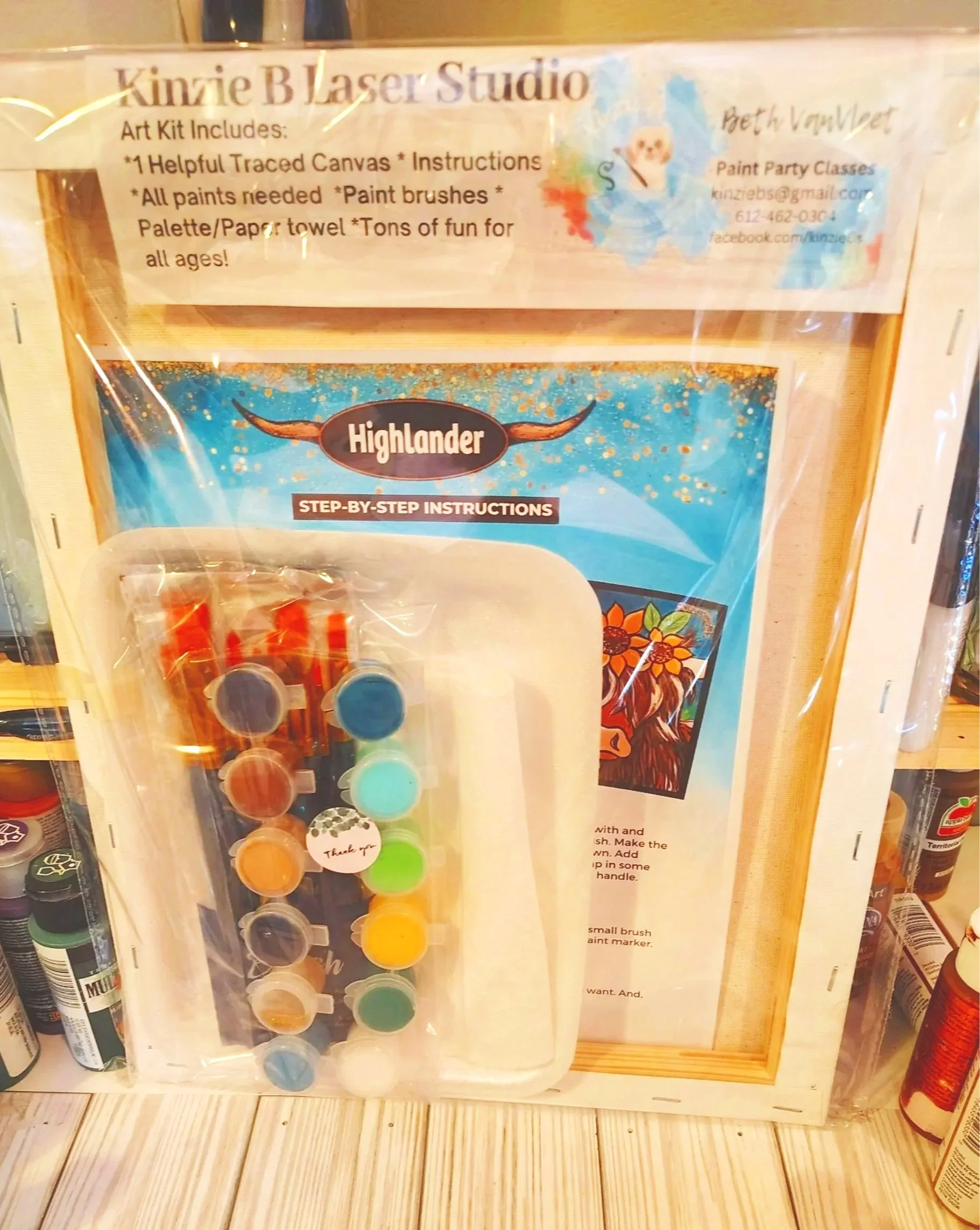 Paint Party To Go- Instructional kit of any Painting design $22.00 plus shipping