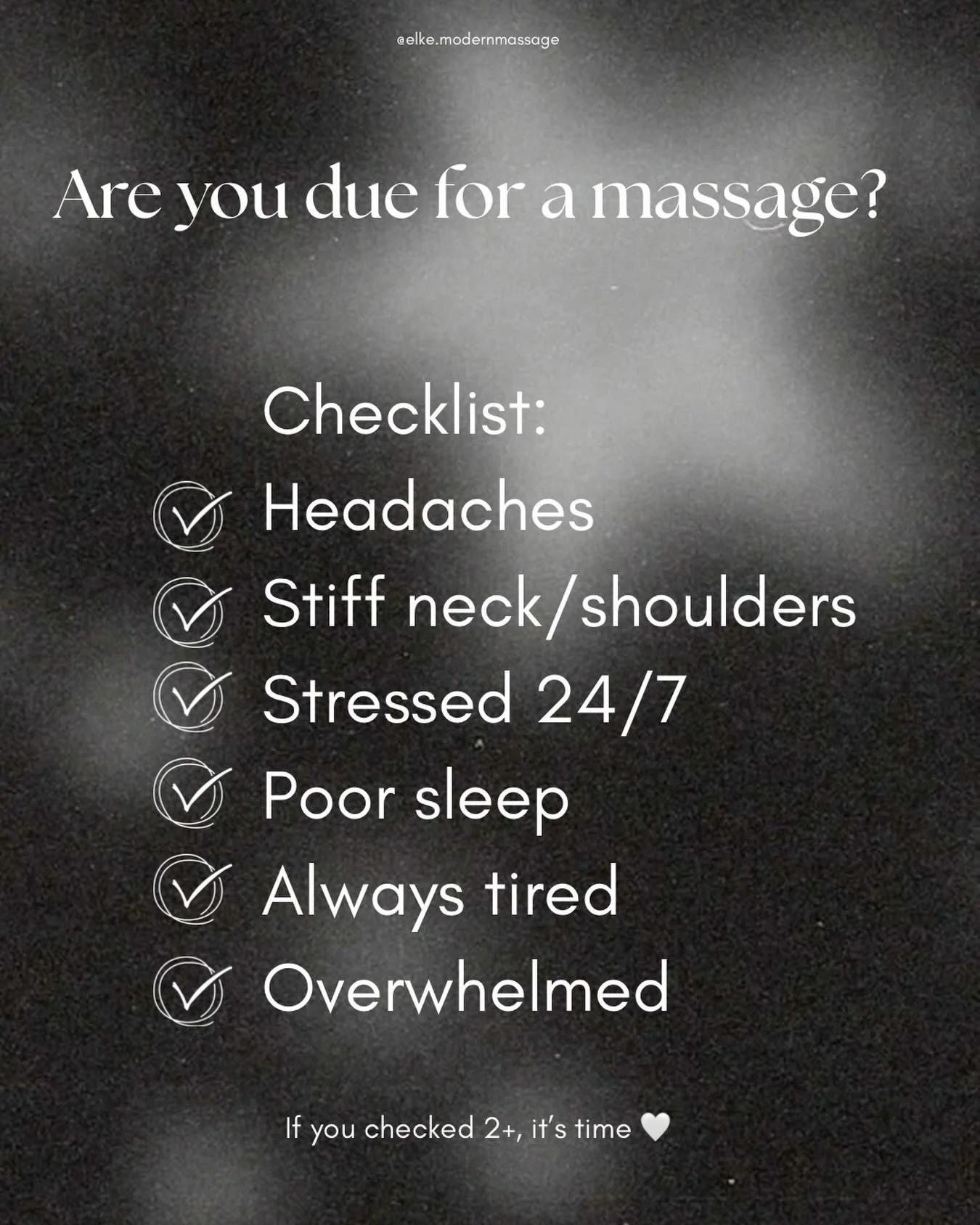 Let&rsquo;s be honest&hellip; most people don&rsquo;t think they &ldquo;need&rdquo; a massage until their body is already screaming at them 🤍

Headaches, tight shoulders, poor sleep, feeling constantly overwhelmed&hellip; those aren&rsquo;t random, 