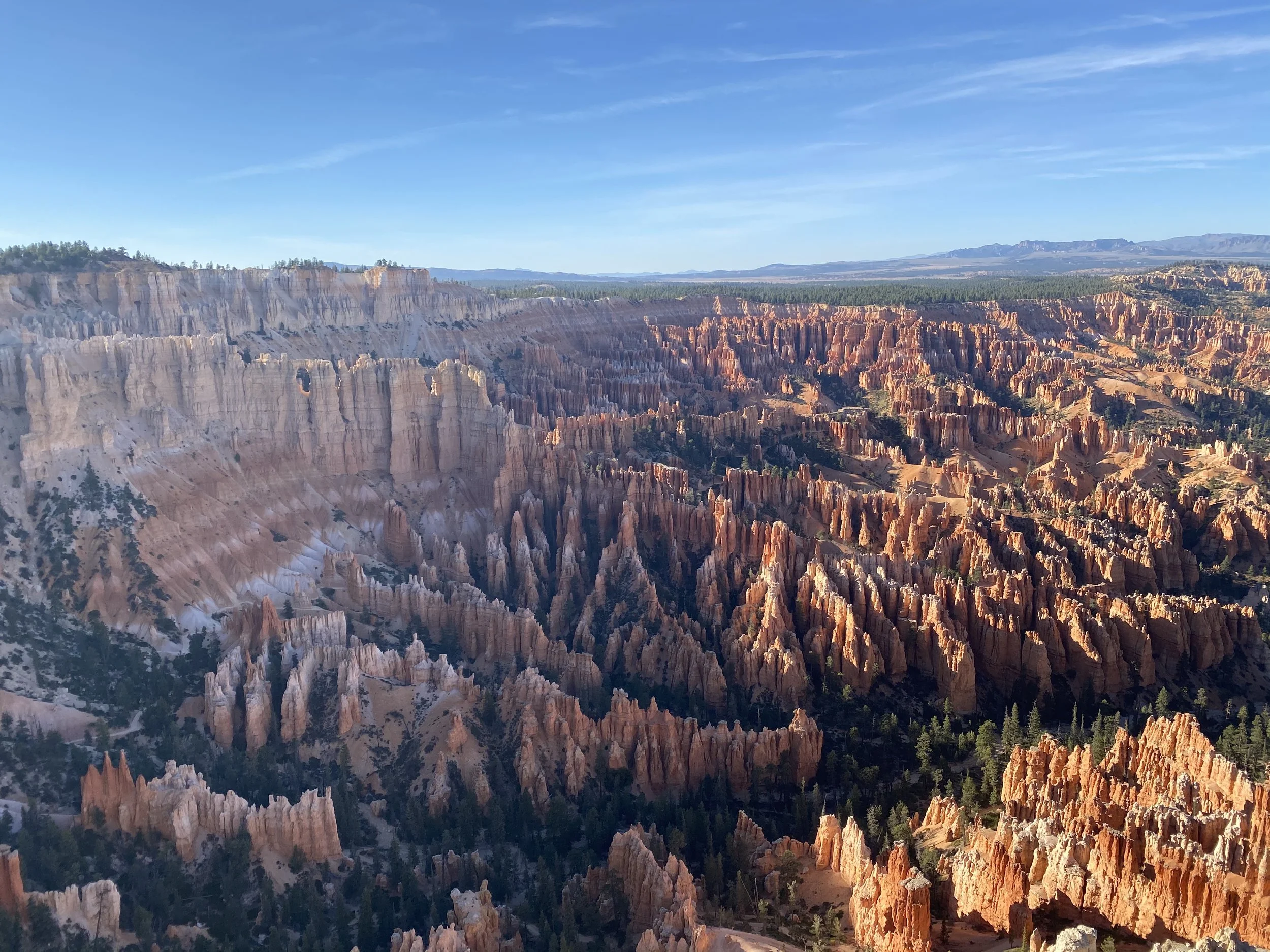 Bryce Canyon National Park panoramic view of orange hoodoo rock formations – US adventure travel landmark