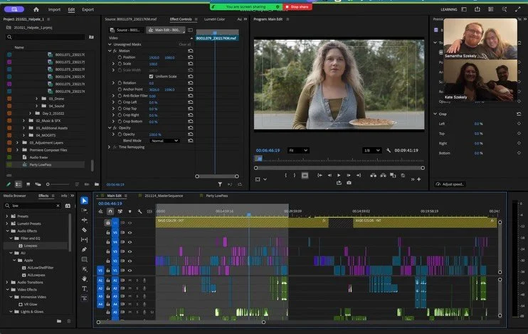 Pic Lock!!

Last night, the team locked picture. Next steps include finalizing the score, mixing audio, adding Foley, color grading, and a little Sound sweetening.

As we aim for an April 15 film completion date, we&rsquo;ll take this moment to celeb