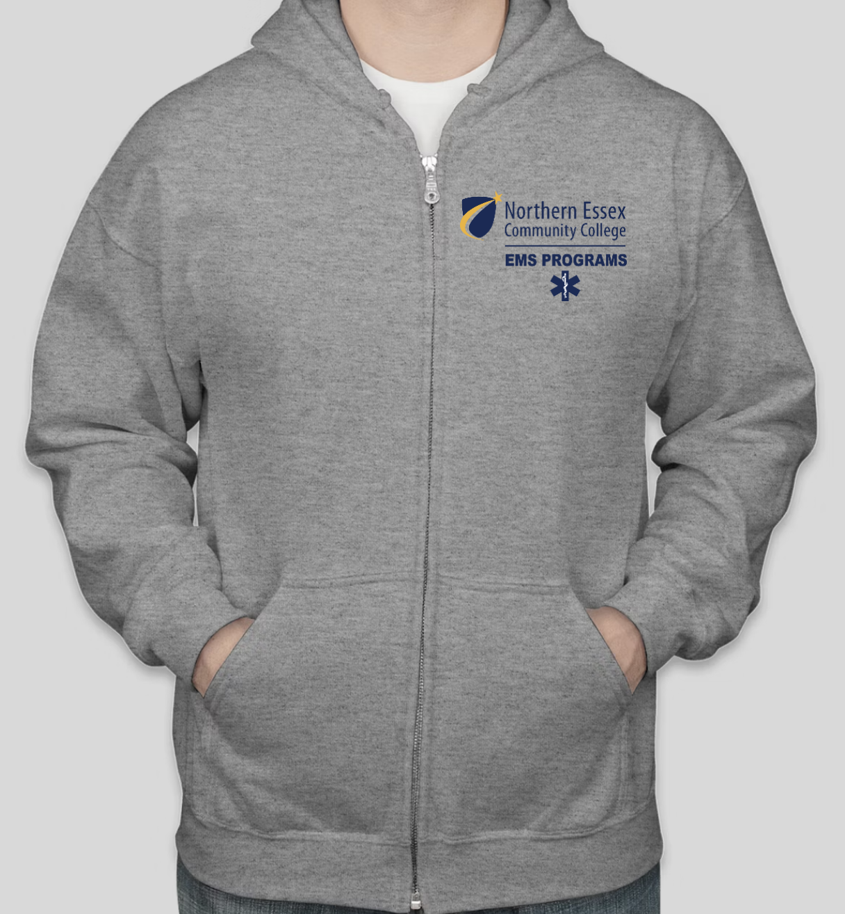 Northern Essex Community College EMS Gildan Zipper Sweatshirt