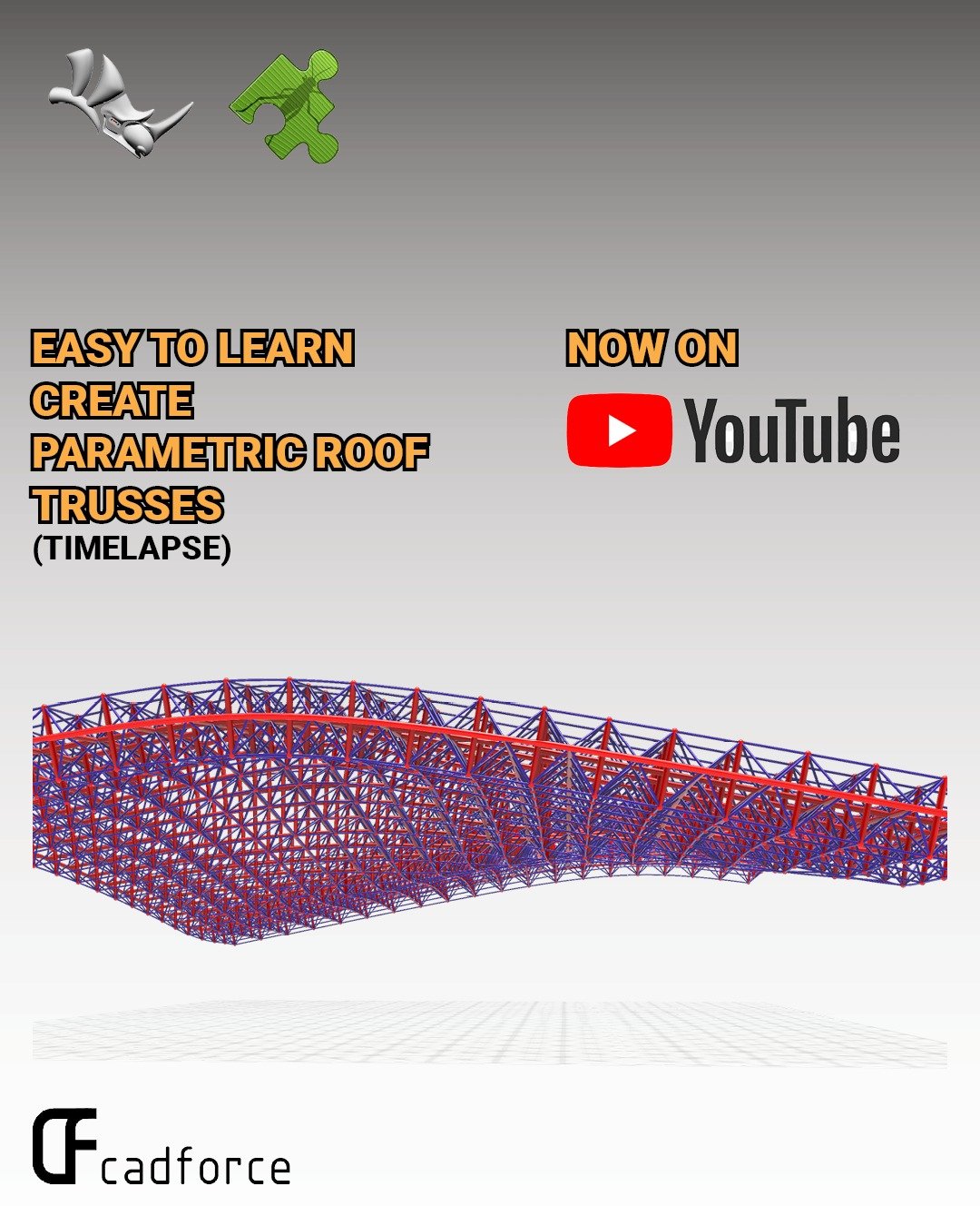 Want to learn how to create a Parametric roof structure? See the link below for a timelapse video showing the step by step! Explainer video will come soon!

Link below -
https://youtu.be/zH1eG5aH8jQ?si=nilubv7ckyIq4e76

Cadforce offers tailored cours