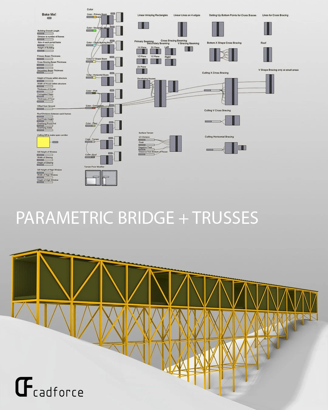 Completed a grasshopper script to create a fully parameterized bridge. Every component is adjustable!
#grasshopper #rhino #parametricdesign #parametrictrusses #parametricbridge