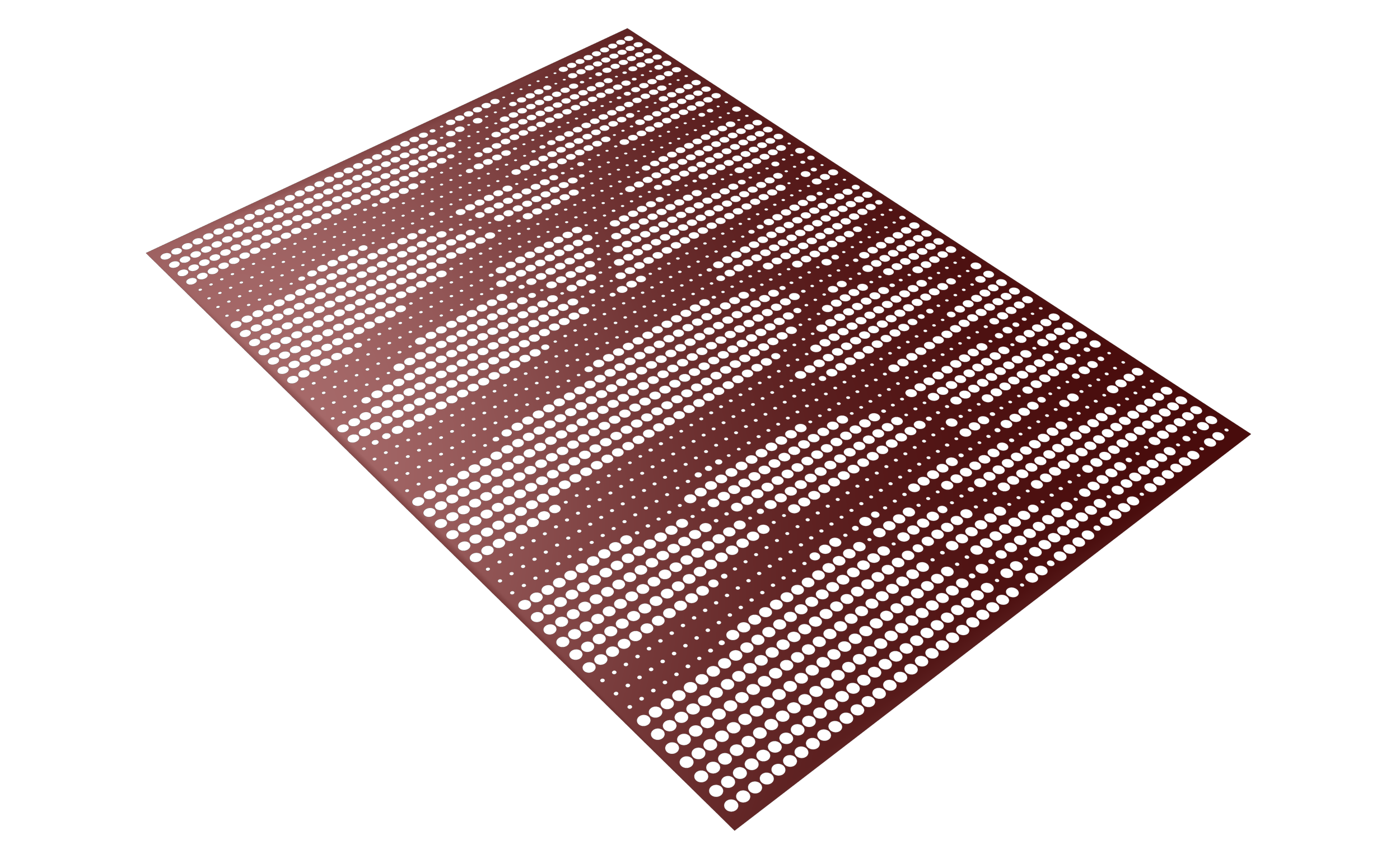 A 3D representation of a newspaper with a red tint and black dots, giving a dotted pattern appearance.