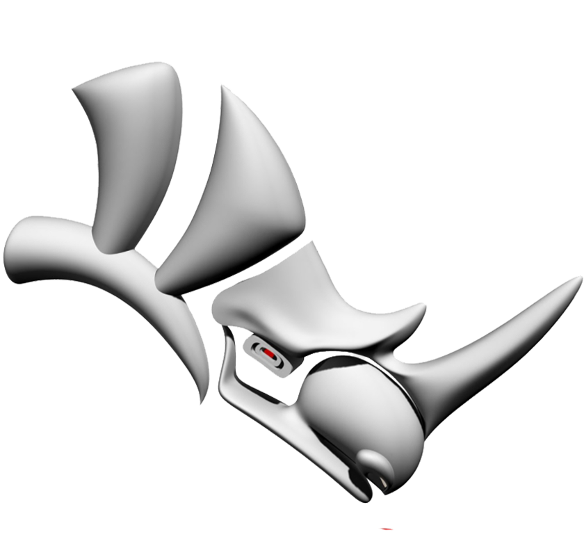 A stylized 3D rendering of a bird, possibly a bird of prey, with sharp features and a sleek, metallic appearance.