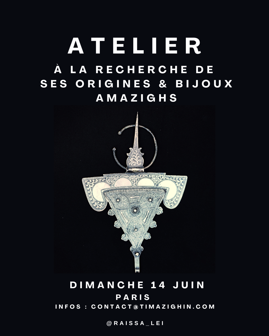Atelier — À la recherche de ses origines et bijoux amazighs