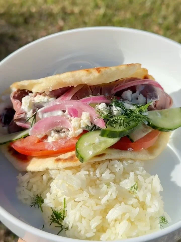 Homemade (4 ingredient) pita bread!

I feel like you can hear how soft these are..?

You have to try these! They took my deli beef pitas to the next level. And I swear, if I can do it, you can do it!! (I am NOT a baker)

Ingredients:
1 cup flour
2 ts