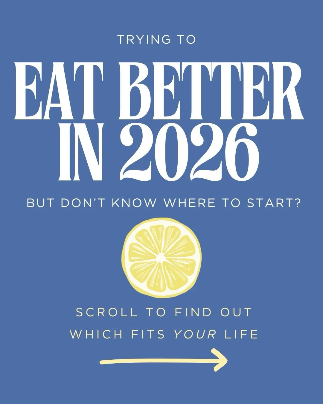 January makes everyone want to &ldquo;eat better&rdquo;&hellip; which I think is awesome!! But where should you even start?

Some people just need ideas that work.
Some people need the thinking done for them.

That&rsquo;s why I offer two options &md