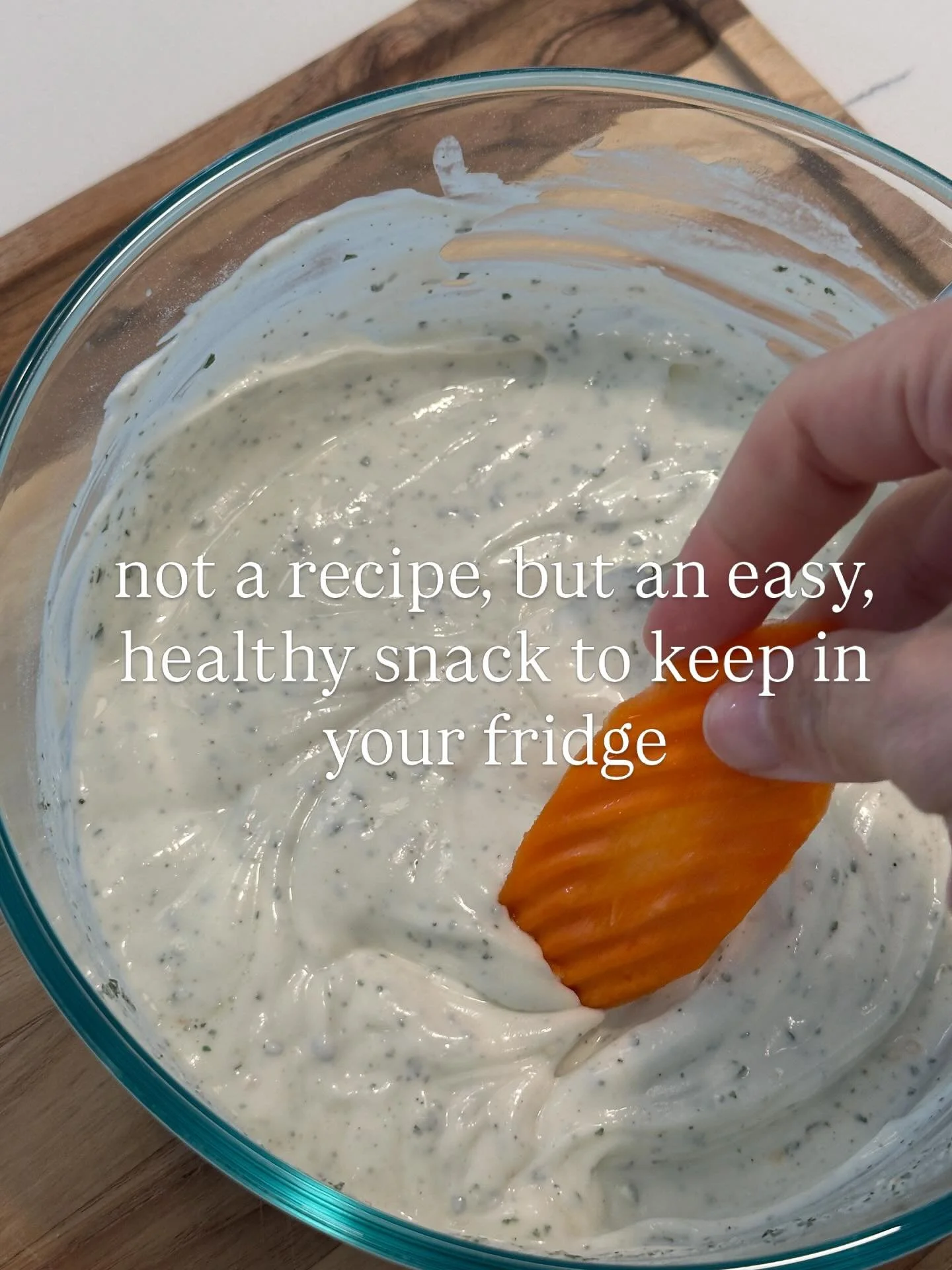 High protein + high fiber snack!

Obviously not ground-breaking, but swapping sour cream/mayo for some Greek yogurt and making ranch to dip carrots in, is such an easy, healthy snack to keep on hand. 

I just follow the back of the packet and sub Gre