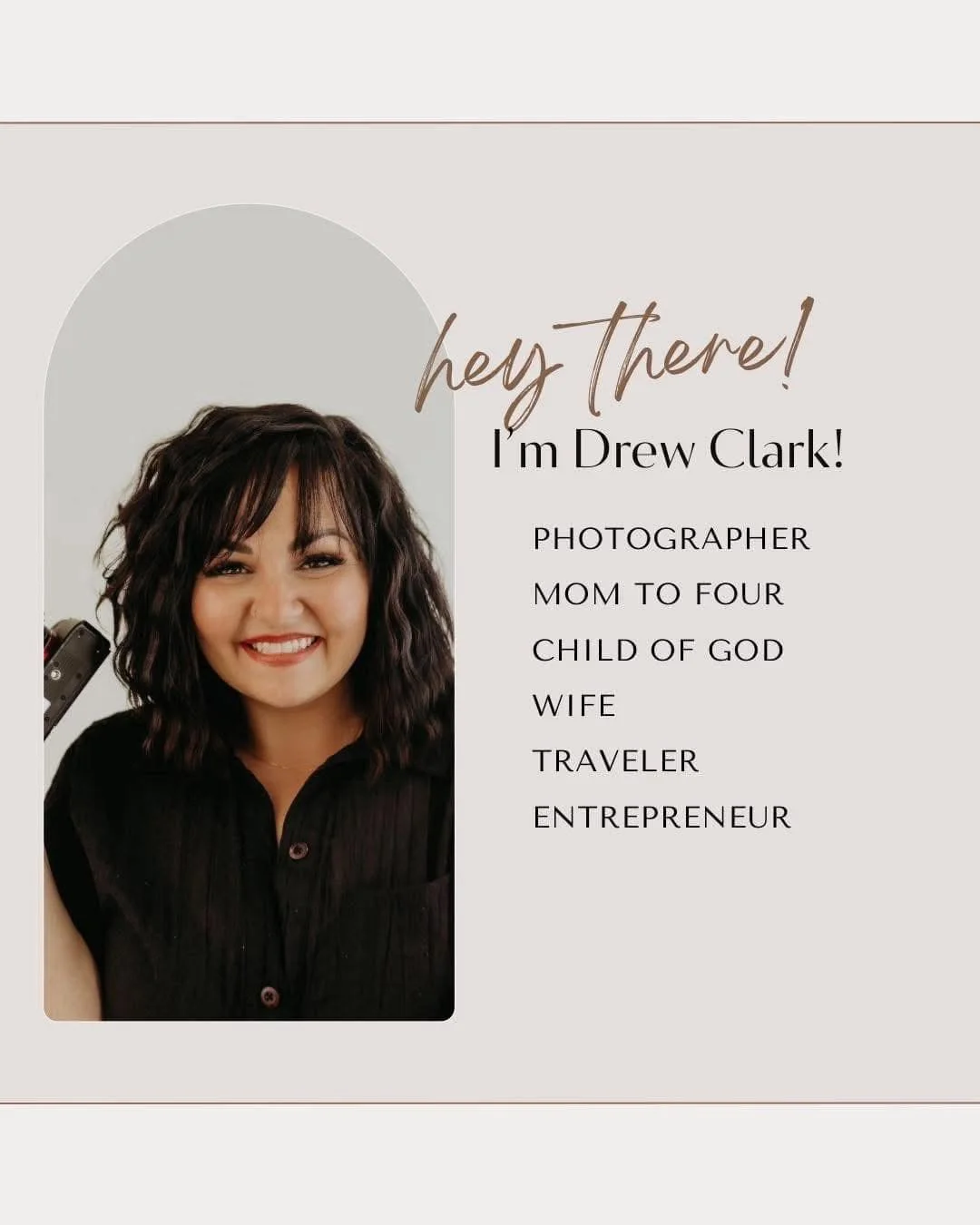 ✨ Get to Know Me ✨
For all my new friends around here &mdash; hi, I&rsquo;m Drew 🤍

I&rsquo;ve been doing photography since 2010, but my love for it started way before that. My dad handed me my first digital camera when I was about 13, and before th