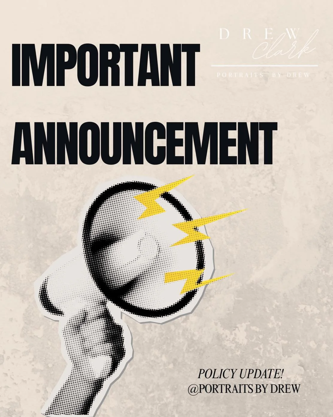 ✨ A quick (and important) note from your photographer ✨

When you book a session with me&mdash;especially those held in studios or private locations&mdash;I pay those location fees up front to secure your spot. Those costs are non-refundable on my en