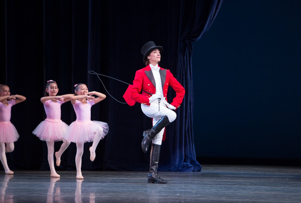 Lourdes Lopez as Ringmaster, Circus Polka, Choreography: Jerome Robbins, Music: Igor Stravinsky, Photography: Alexander Iziliaev