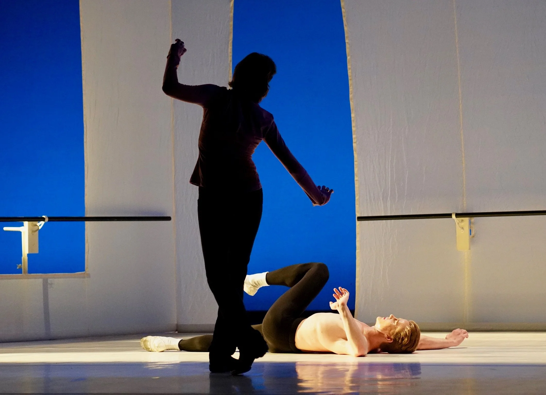 Lourdes Lopez rehearsing Afternoon of a Faun by Jerome Robbins, Spoleto Festival U.S.A, Charleston, South Carolina