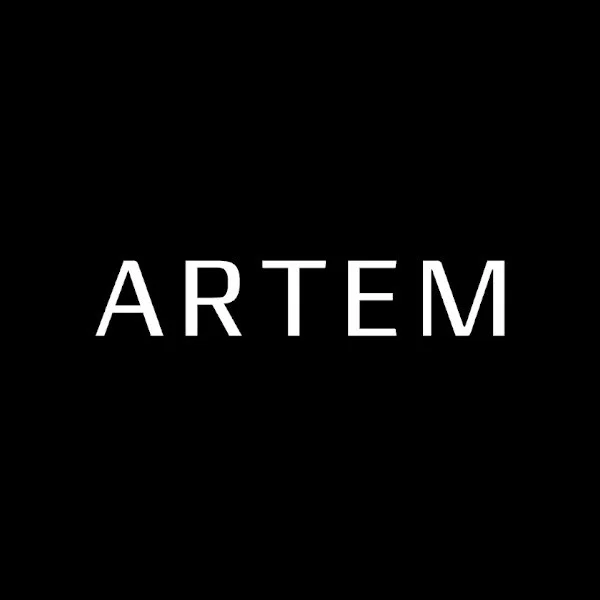 Black background with the word 'ARTEM' in white capital letters.