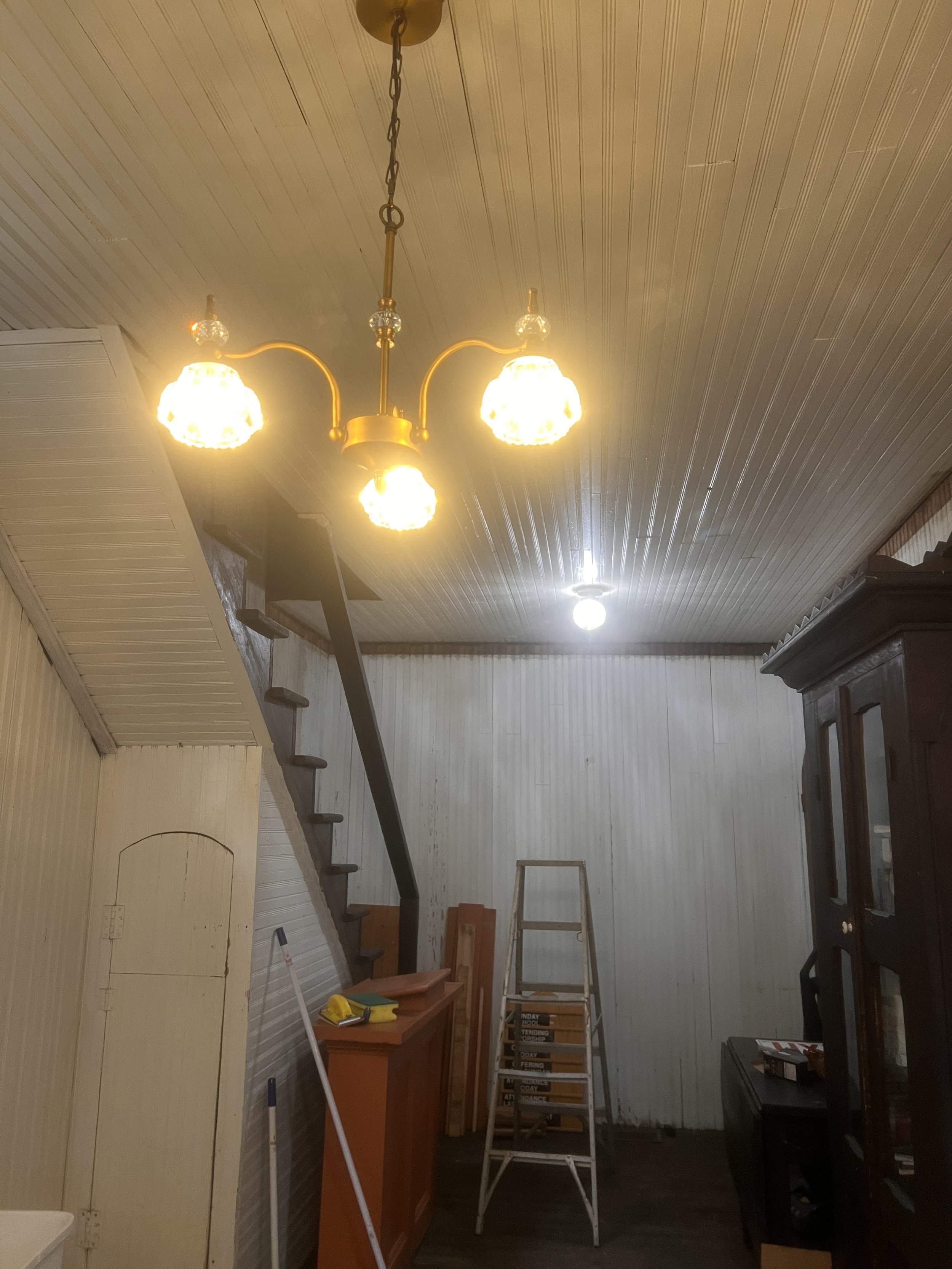 New lights added to narthex