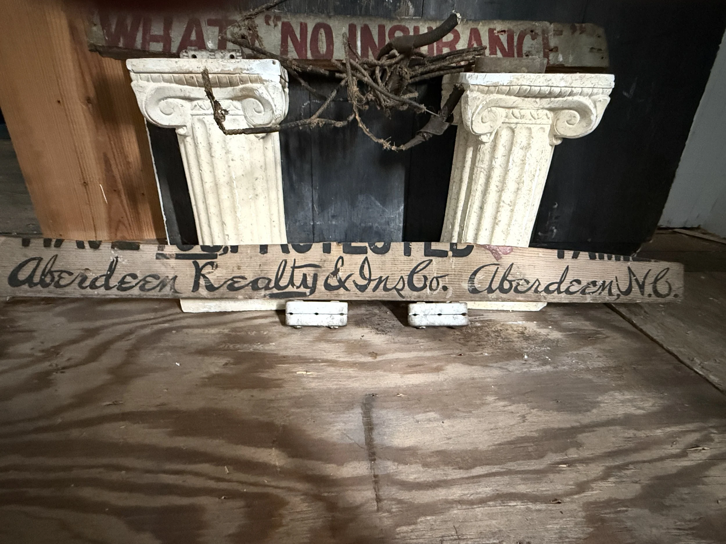Aberdeen Realty & Ins Co sign found in attic