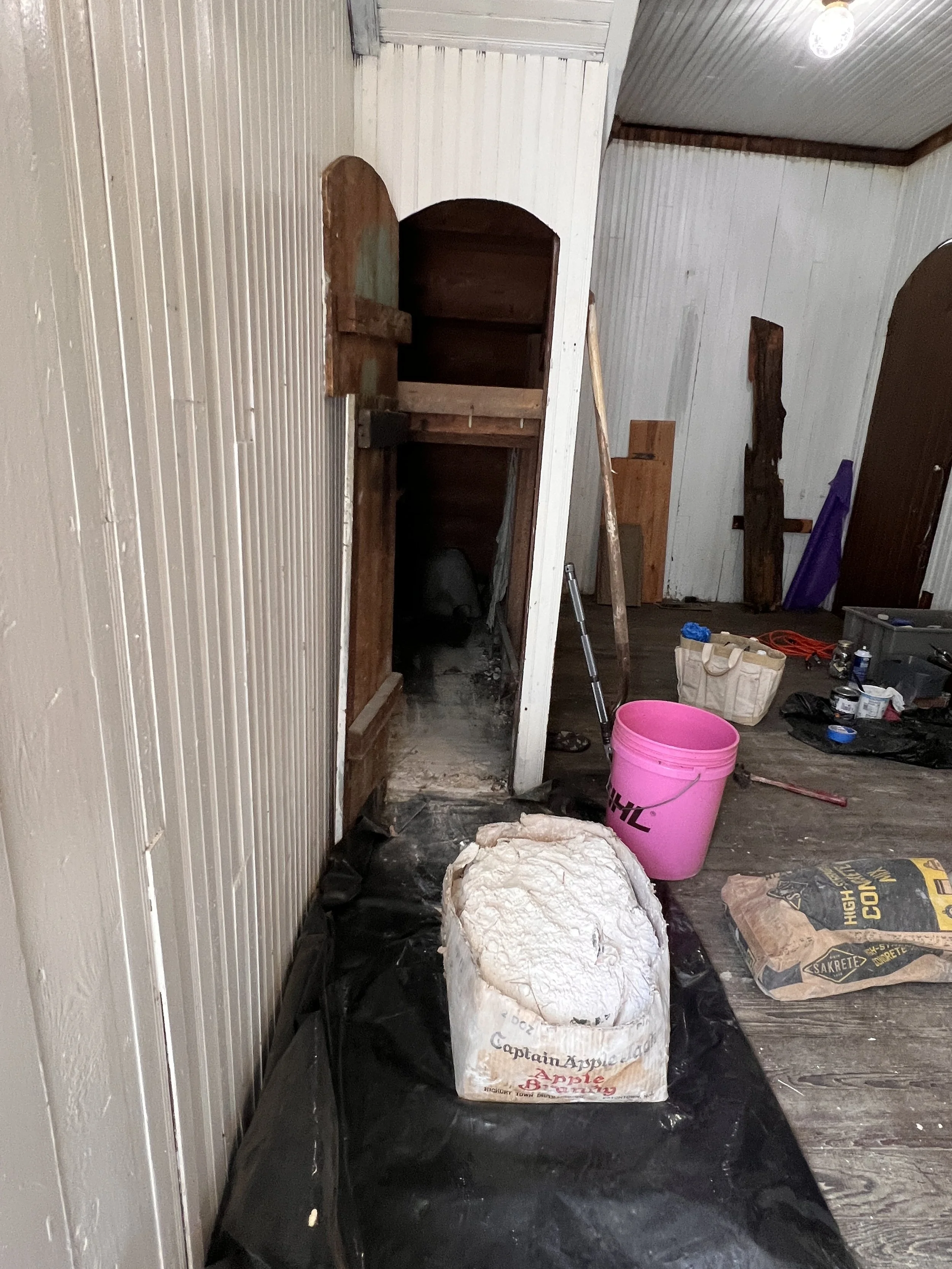 Cleaning out of narthex closet