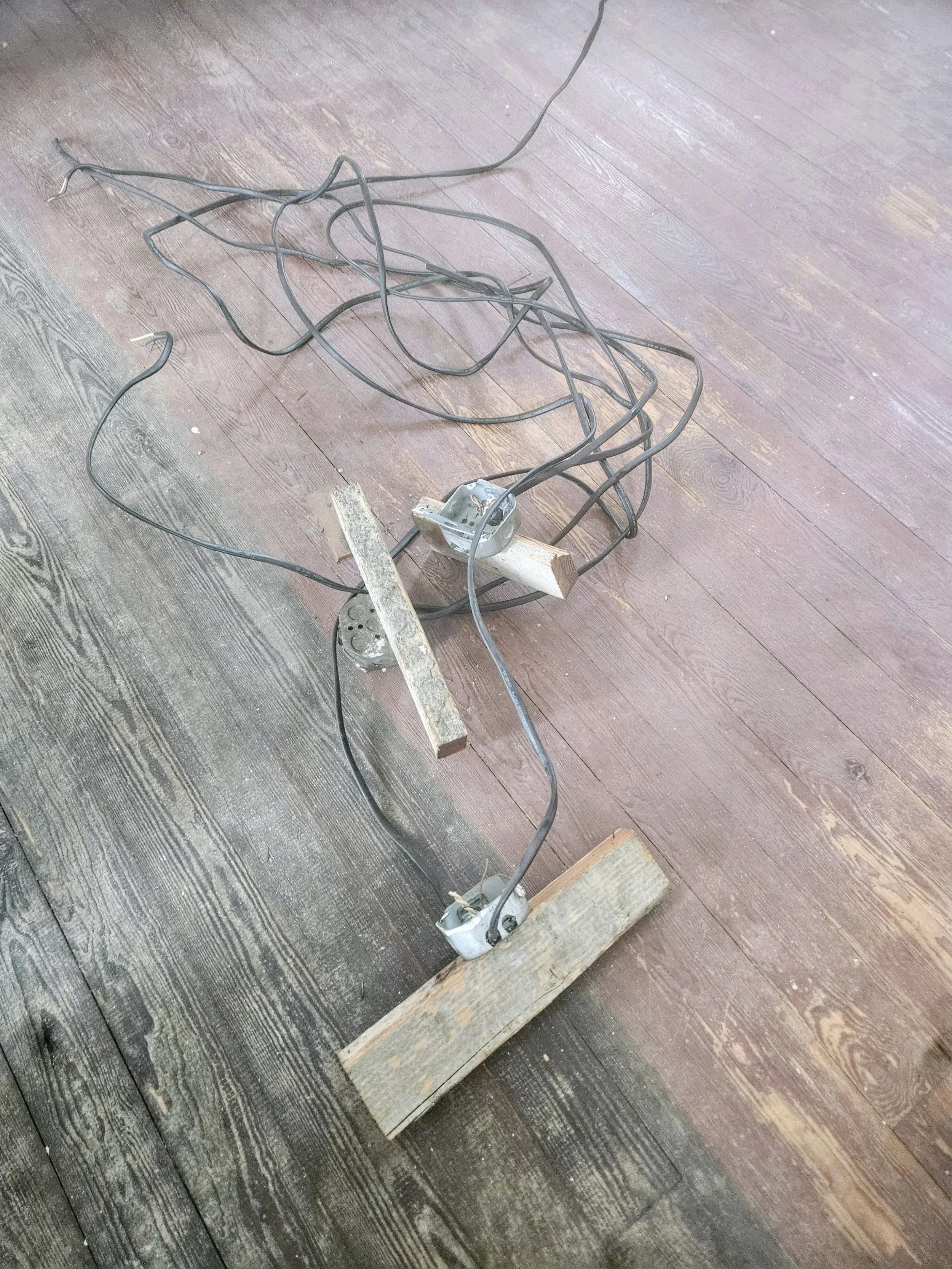 Old electrical wiring from attic