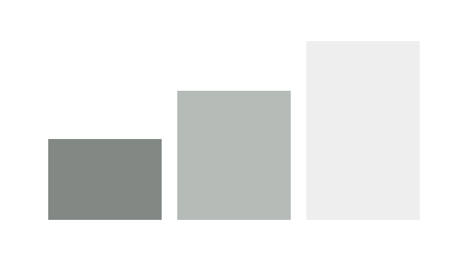 Bar chart with three vertical bars of increasing height, labeled 'Q1', 'Q2', and 'Q3'.