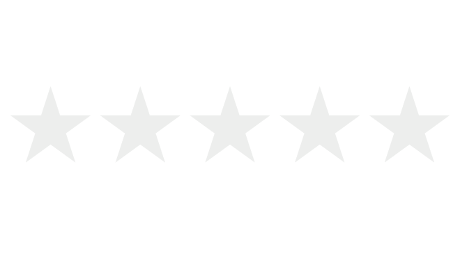 Five gray stars evenly spaced in a row on a black background