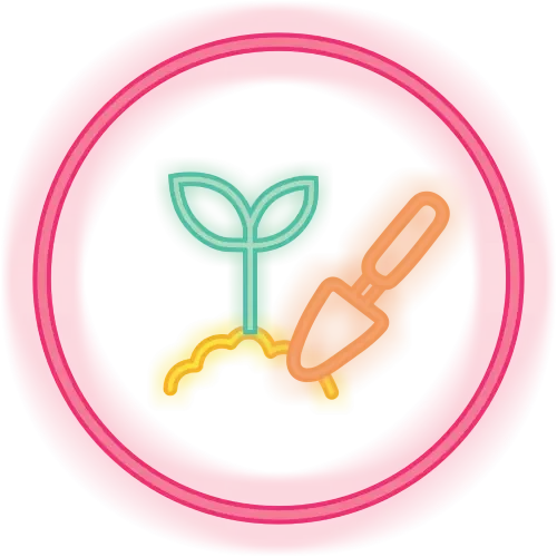 animation image of a plant and shovel