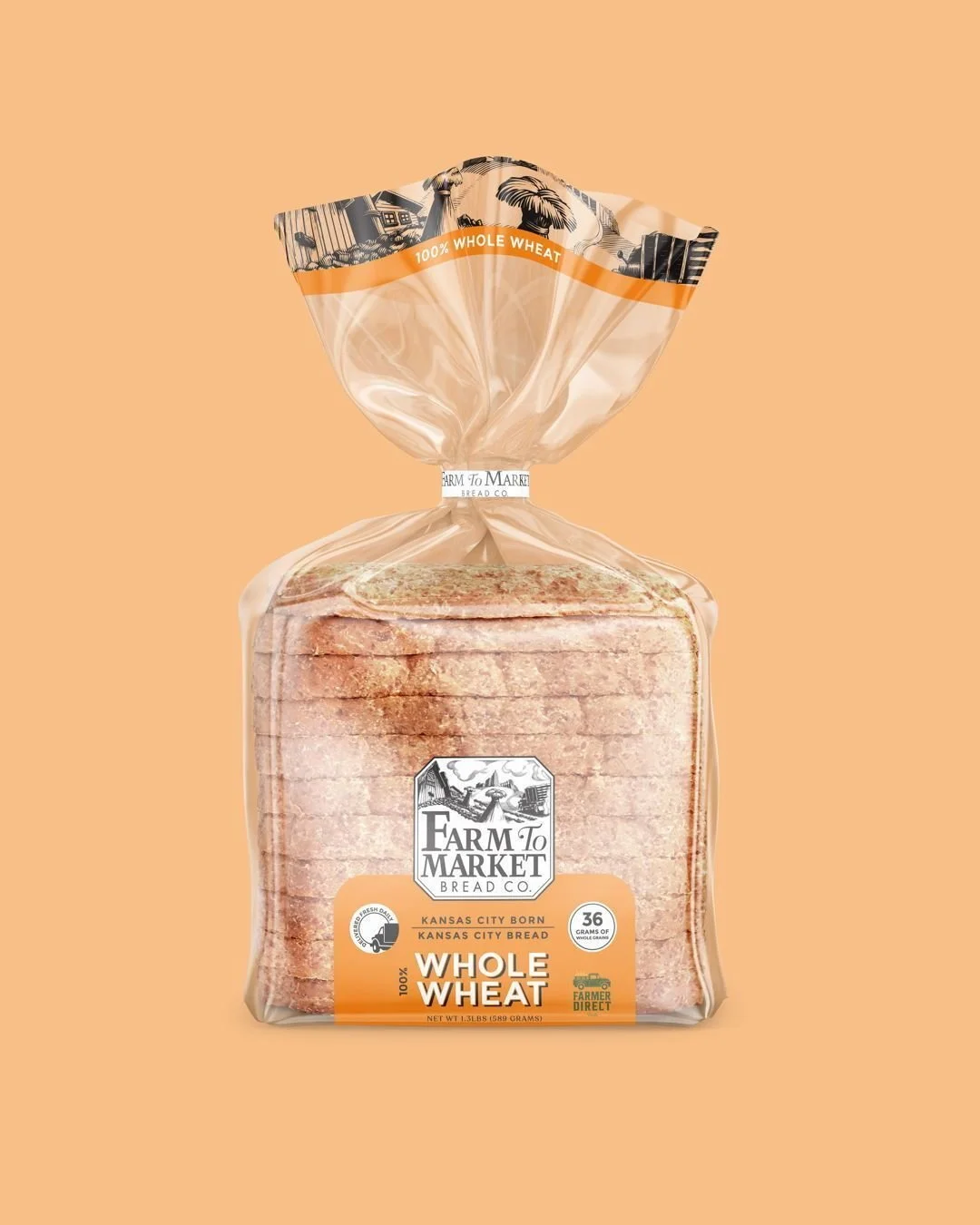 1 of 12 sliced bread packages designed for Farm to Market Bread. #packagingdesign