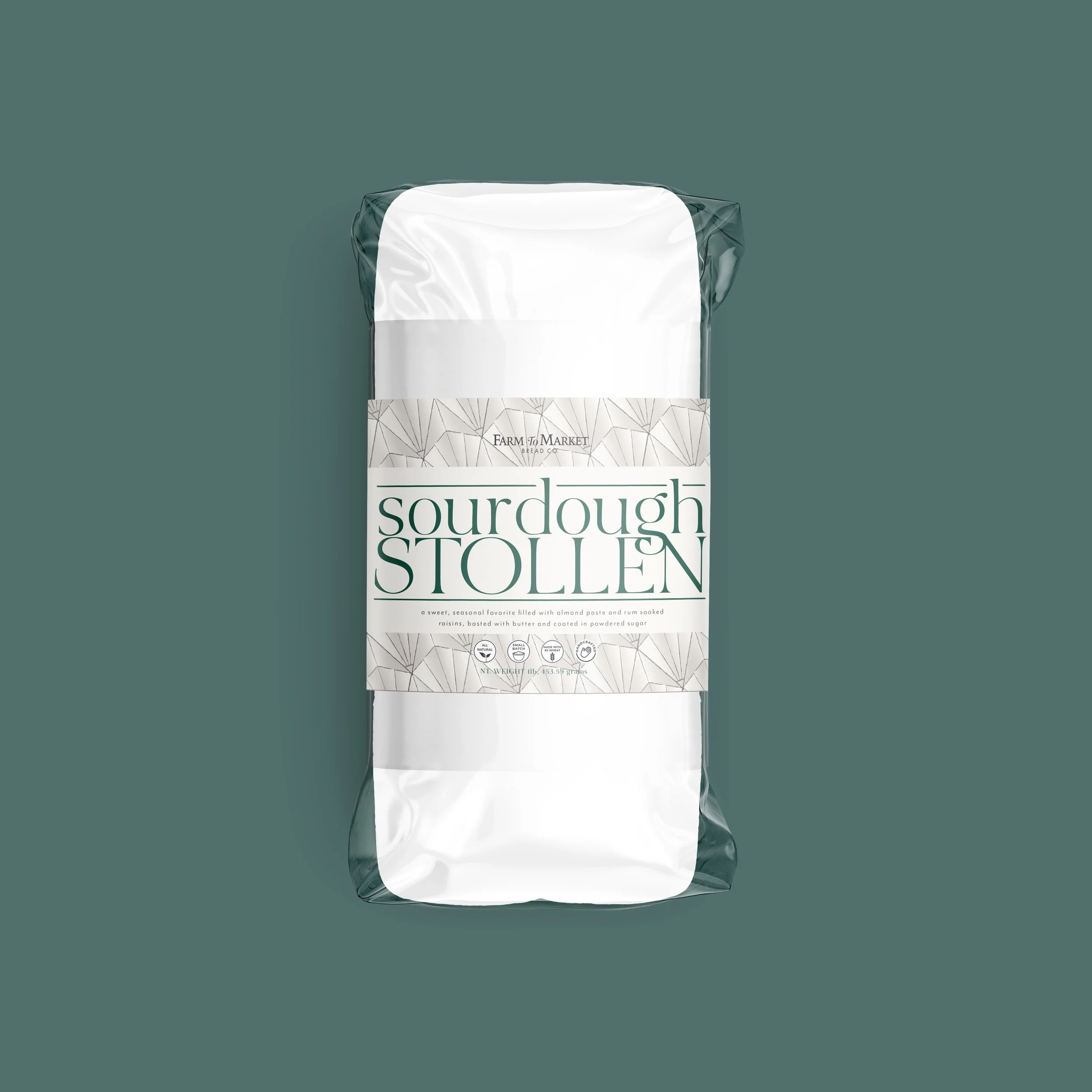 Farm to Market Sourdough Stollen Packaging