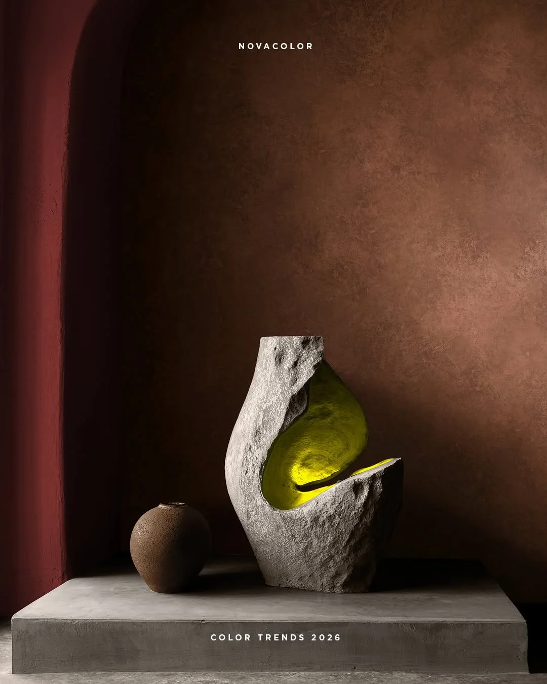 Pulses | Novacolor Color Trends 2026

The Pulses palette radiates warmth and energy. Rooted in rich reds and grounded clays, it&rsquo;s all about movement, intensity, and feeling. These colors don&rsquo;t whisper. They stir, envelop, and ignite.

Pul