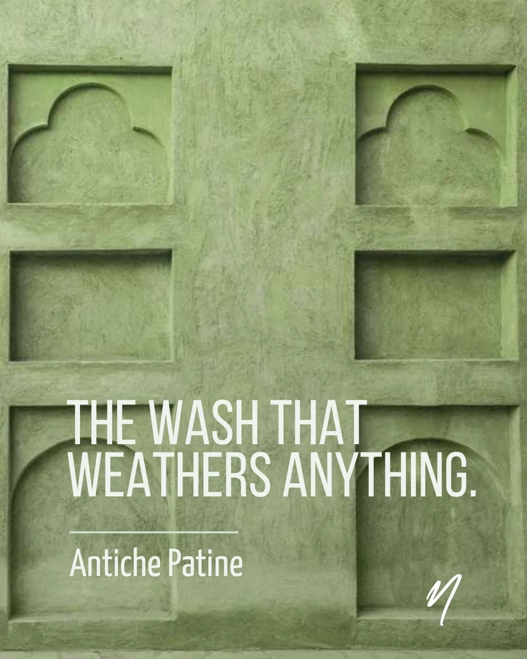 A color wash that protects as beautifully as it looks.

Antiche Patine is a decorative system of translucent color washes for interiors and exteriors. It adds depth, layered color, and that sense of age that's hard to manufacture. Two products in the