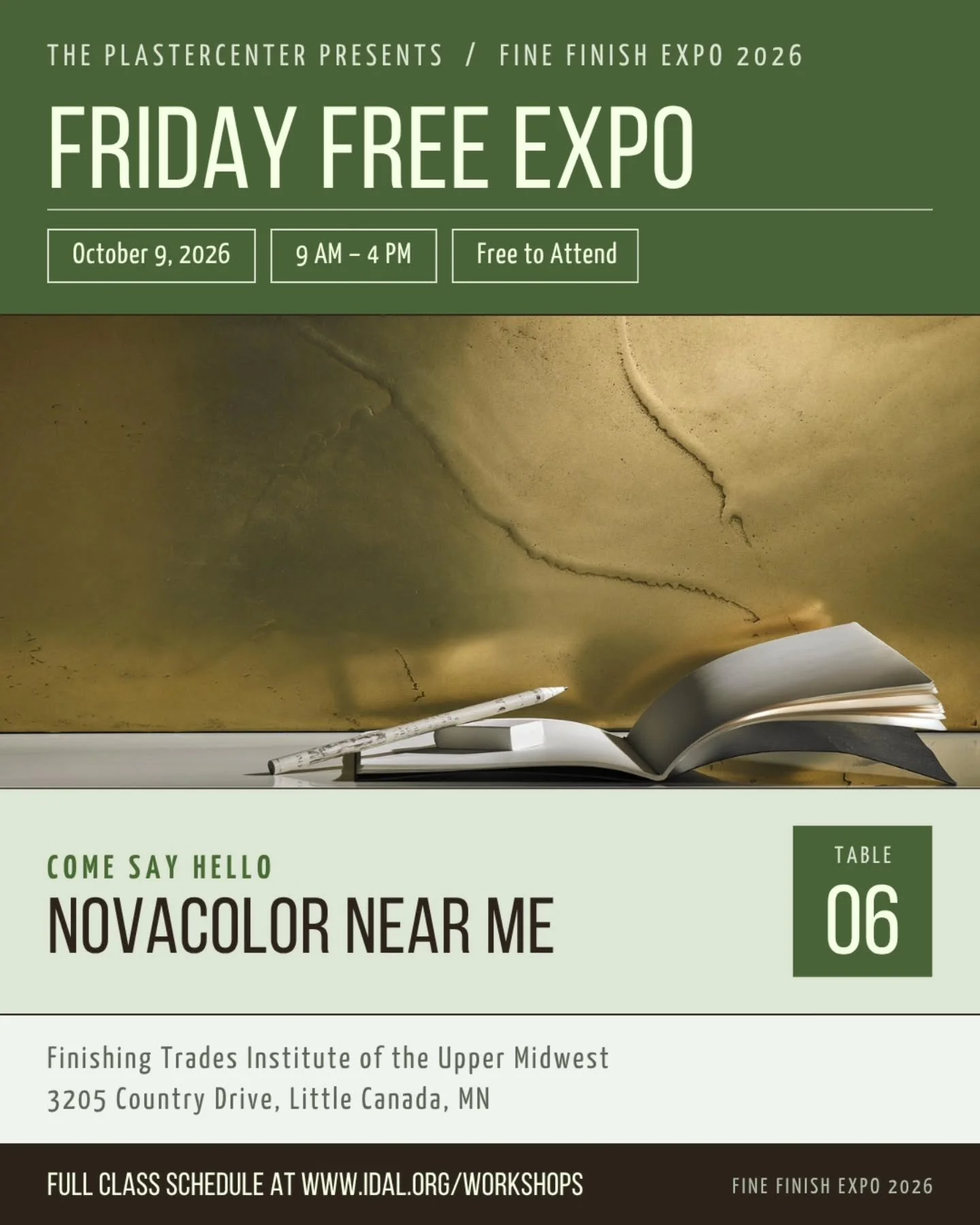 I'm headed to the Fine Finish Expo!

I'm teaching two workshops in Minneapolis this October, Metallo Fuso and Modern Minerals, both running October 7 and 8, and I'm staying an extra day for the Fine Finish Expo's Friday Free Expo on October 9.

It's 