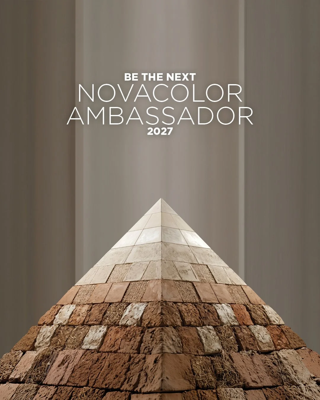This is the kind of deadline that sneaks up while you're mid-project. Applications for the 2027 Novacolor Ambassador program close September 30, just over a week away.

It's Novacolor Italia's global search for decorative finishing talent this year, 