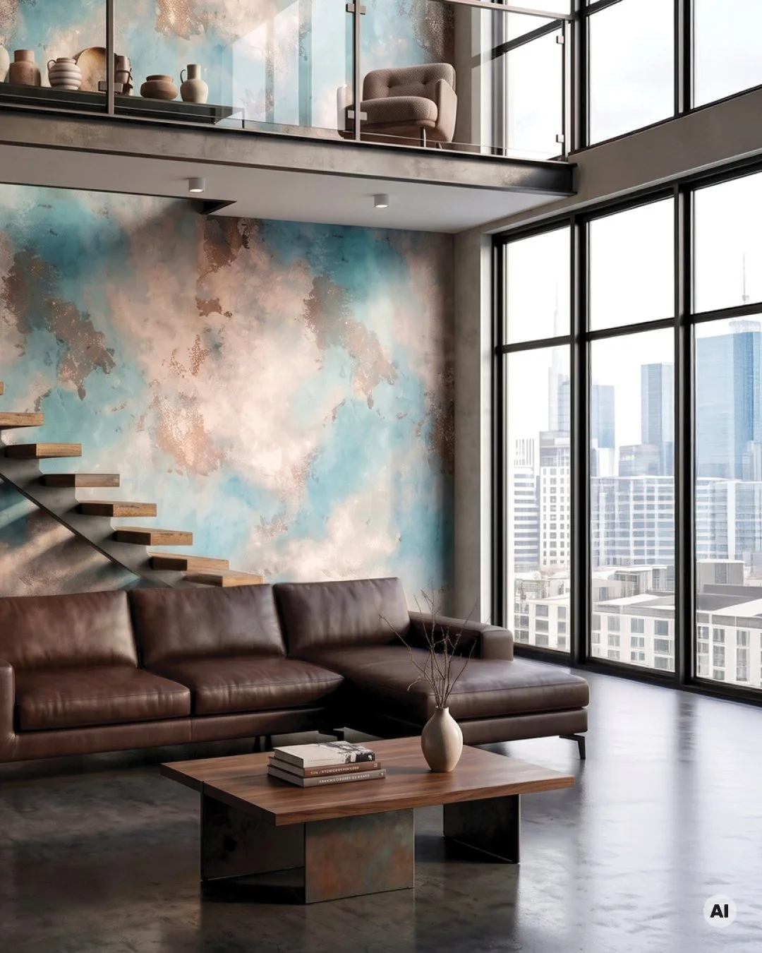 I know. My jaw dropped, too.

This is Verderame Wall Painting, our oxidized copper finish, built to create that verdigris color you get from real weathered copper. Every application can look a little different depending on how it's worked, which is p