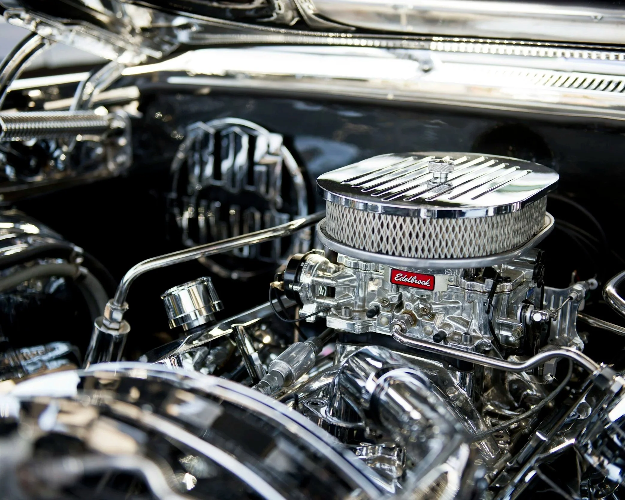 image shows an edelbrock carburetor