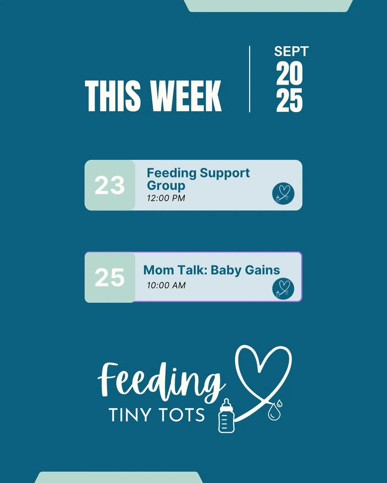 📣 Happening THIS WEEK! 📣

🎉 TOMORROW &ndash; Infant Feeding Support Group
👶🏻 Whether you&rsquo;re breast or bottle feeding, come get real-life strategies, answers to your questions, and the support you deserve!
🕛 12:00&ndash;1:00 PM
📍 3502 Hen
