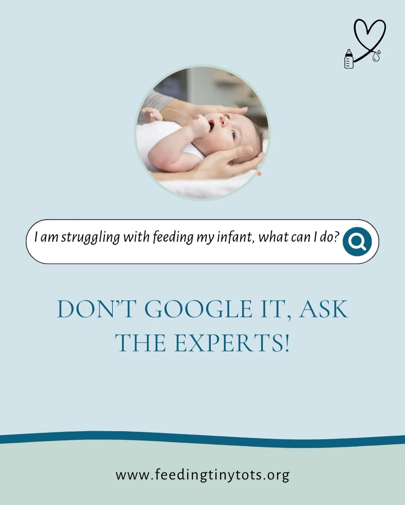 If feeding your baby feels stressful, you are not alone. 😭 At Feeding Tiny Tots, we help families find the root cause of feeding challenges and create a plan that fits your goals.❤️

✨Here are 3 ways we can help:

1️⃣ Feeding Support ~ for Bottle Fe