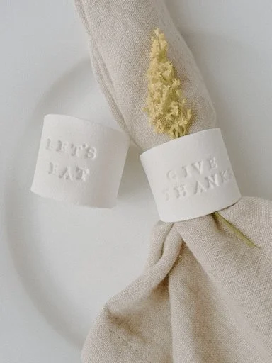 Create and Chill: Ceramic Napkin Rings and Place Cards